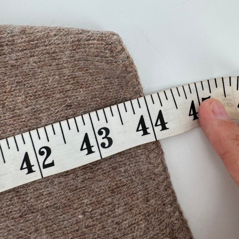 Lambswool and Angora Beige Scarf - Picture 3 of 4